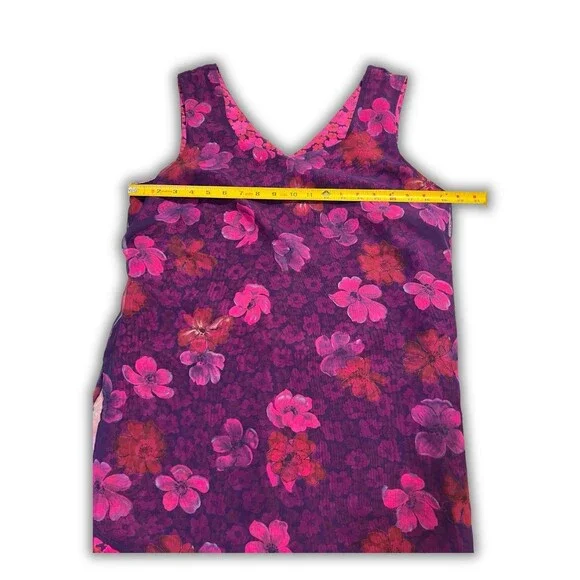 Hillard Hanson Floral Purple Fairy Asymmetrical Bohemian Dress y2k Size 12 - Picture 2 of 8